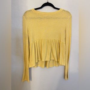 Juniors Crop Long-sleeve Shirt Size S